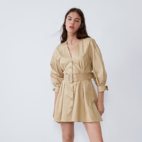 Zara Belted Mini Dress *Blogger favorite* - Picture 2 of 7